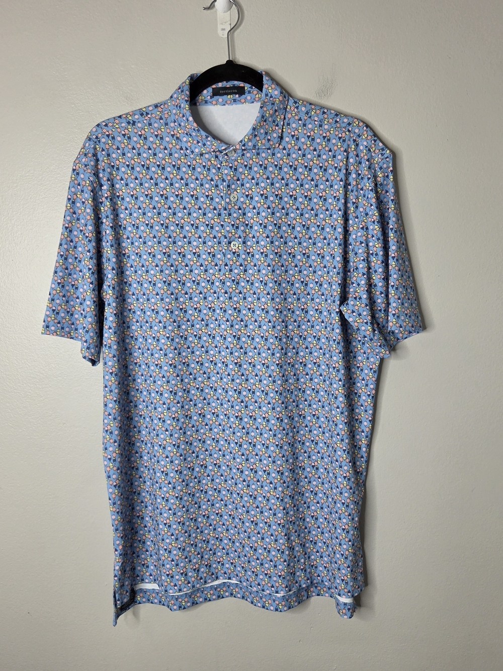 Turtleson Popsicle Ice Cream Print Short Sleeve Polo Shirt